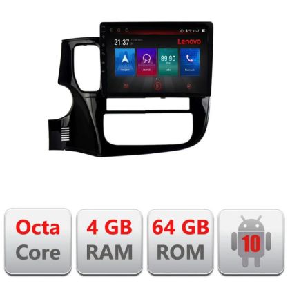 Navigáció Mitsubishi Outlander 2014- E-1230 Octa Core Android Rádió Bluetooth Internet GPS WIFI DSP 4+64GB 4G