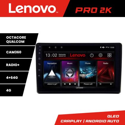 Navigatie Audi A4 B6 Lenovo Kit-050 8 core QLED 2K 4+64 360 Android Waze USB Navigatie Internet Youtube Radio v1