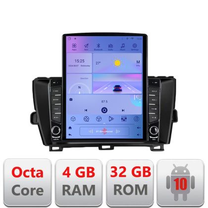 Navigatie Toyota Prius 2009-2014 KIT-TY39 ecran tip TESLA 9.7" 8 core 4+32 4G DSP Android Radio Bluetooth Internet GPS WIFI 