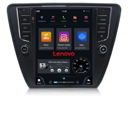 Navigáció Skoda Octavia 3, Qled 9.7" Qualcomm qled 4+64 360 Android wifi 4G Carplay androidos autóskészlet-tesla-045+EDT-E520