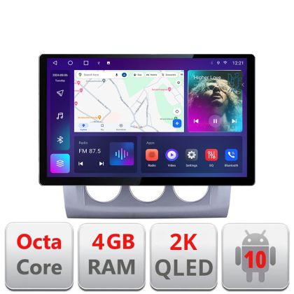 Navigatie dedicata Ford Focus 2 Manual N-140-manual Edonav ecran 13" 2K 4+32 Android Waze USB Navigatie 4G 360 Toslink Youtube