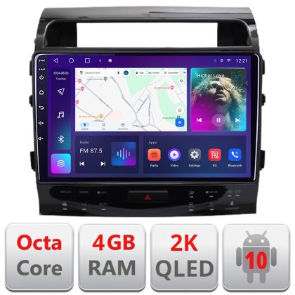 Navigatie Toyota Landcruiser J150 2010-2018 Android Octa Core Ecran 2K QLED GPS 4G 4+32GB 360