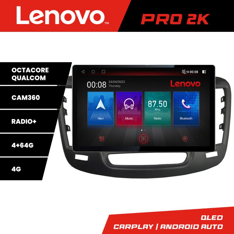 Navigatie Chrysler 200 2015-2019 Lenovo PRO 4+64 13 inch 2K android 4G DSP gps internet Kit-200C