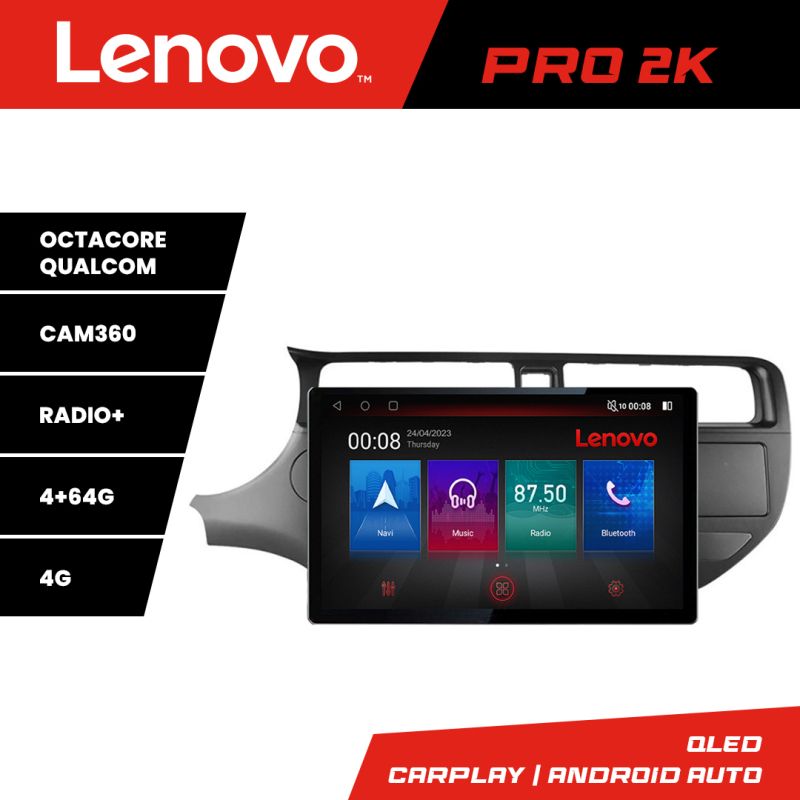 Navigatie Kia Rio 2012- K-204 Lenovo PRO 4+64 13 inch 2K android 4G DSP gps internet 8Core v1
