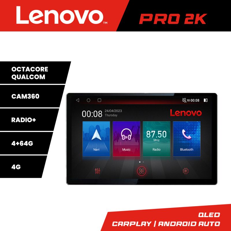 Navigatie Toyota 2DIN K-TY2DIN Lenovo PRO 4+64 13 inch 2K android 4G DSP gps internet 8Core