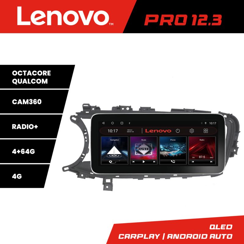 Navigatie Mitsubishi ASX 2017-2021 model facelift Lenovo PRO 4+64 12.3 inch qled android 4G DSP gps internet Kit-091-v2