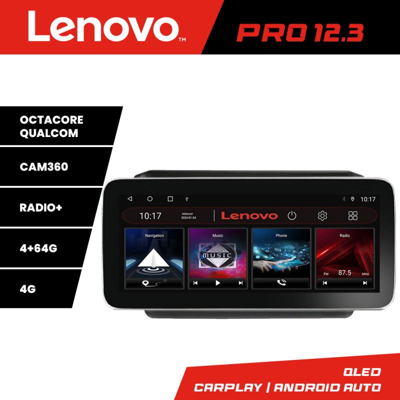 Navigatie Suzuki Swift 2017- K-2179 Lenovo PRO 4+64 12.3 inch qled android 4G DSP gps internet Co