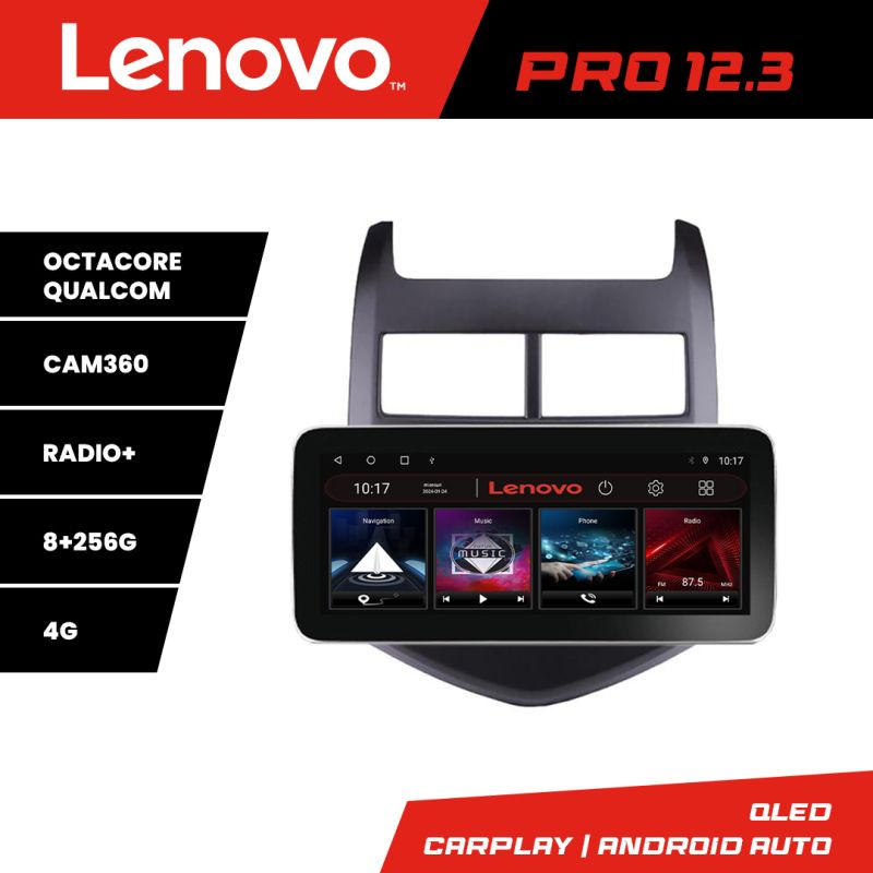 Navigatie Chevrolet Aveo 2010-2013 K-aveo10 Lenovo PRO 8+256 12.3 inch qled android 4G DSP gps internet