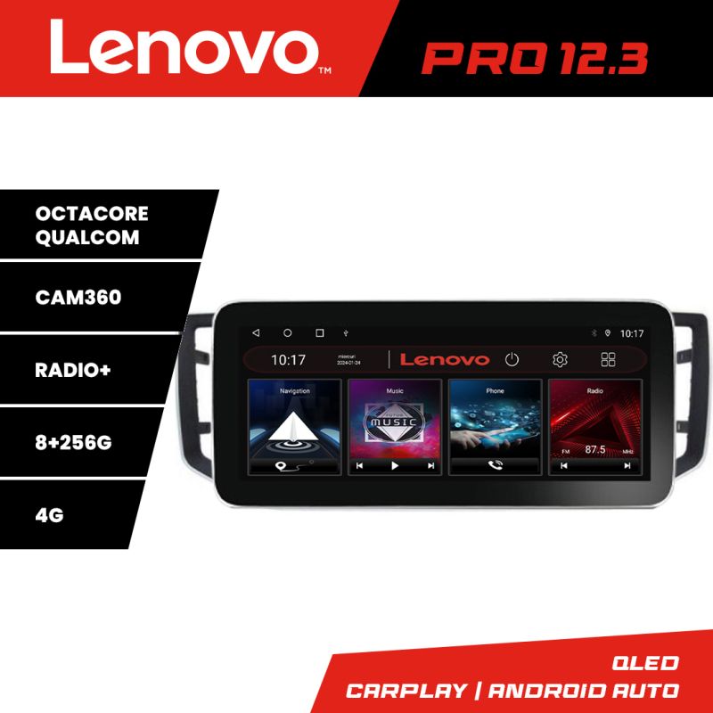 Navigatie vw crafter 2018- K-CRAFTER Lenovo PRO 8+256 12.3 inch qled android 4G DSP gps internet C