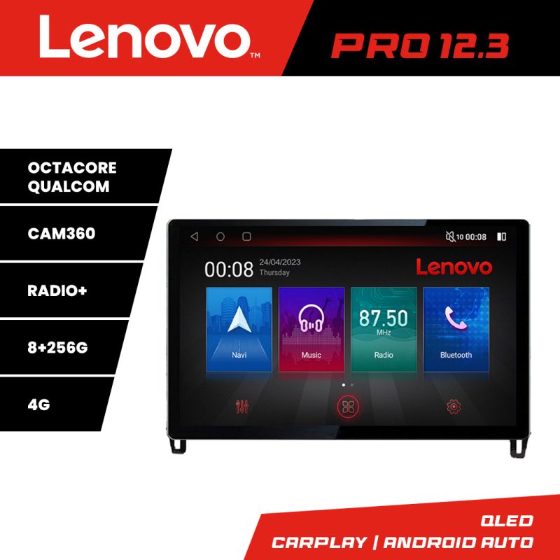Navigatie Mitsubishi Eclipse Cross 2017- Lenovo PRO 8+256 12.3 inch qled android 4G DSP gps internet Kit-cross-eu