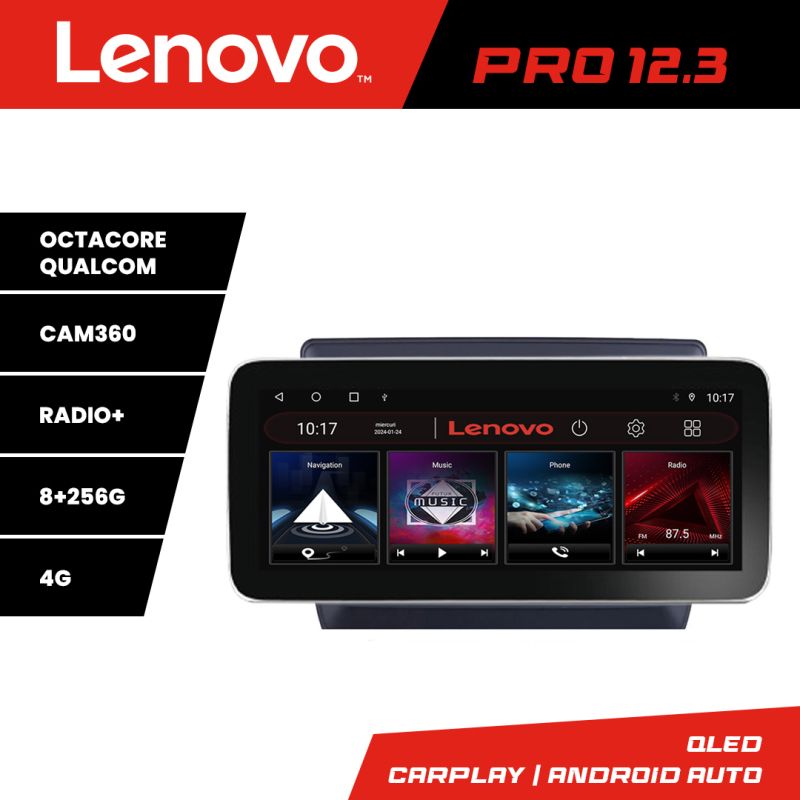 Navigatie Isuzu DMAX 2020- K-DMAX20 Lenovo PRO 8+256 12.3 inch qled android 4G DSP gps internet Co