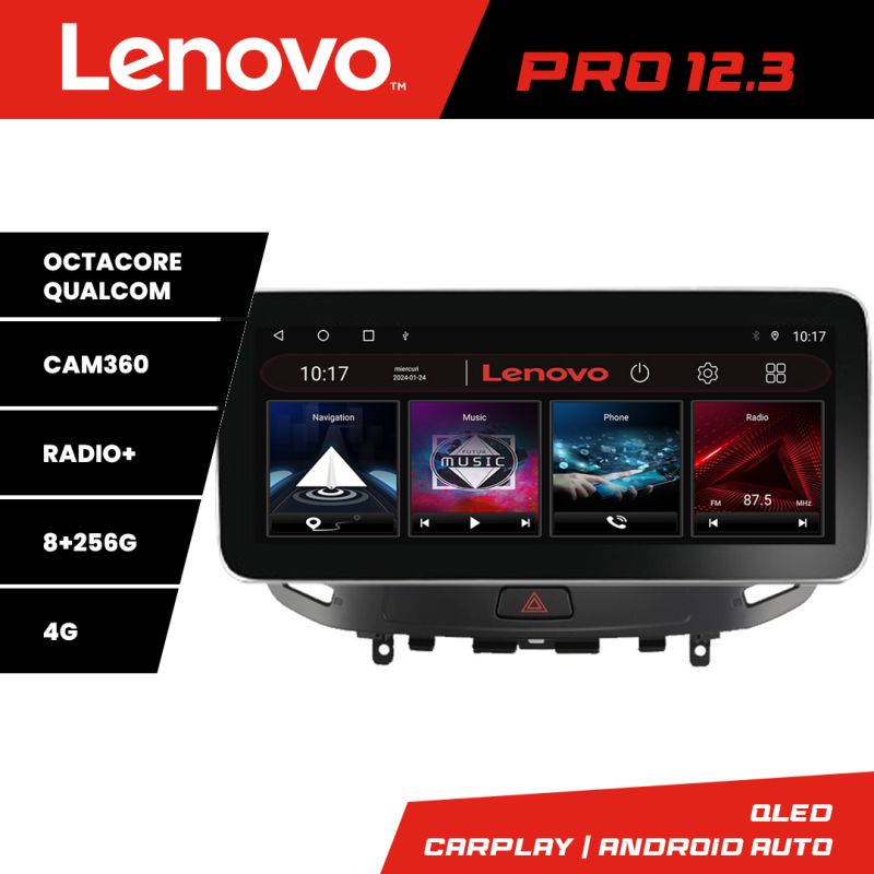 Navigatie Infiniti G35 G37 2006-2013 Lenovo PRO 8+256 12.3 inch qled android 4G DSP gps internet KIT-G25
