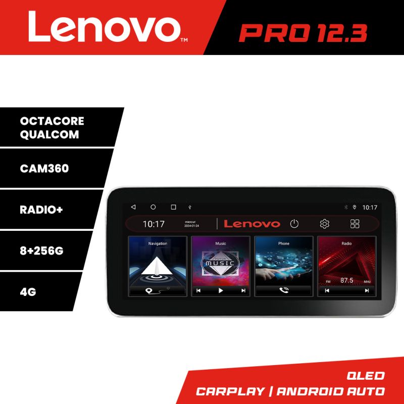 Navigatie Seat Ibiza 2017- K-IBZ Lenovo PRO 8+256 12.3 inch qled android 4G DSP gps internet 8Core
