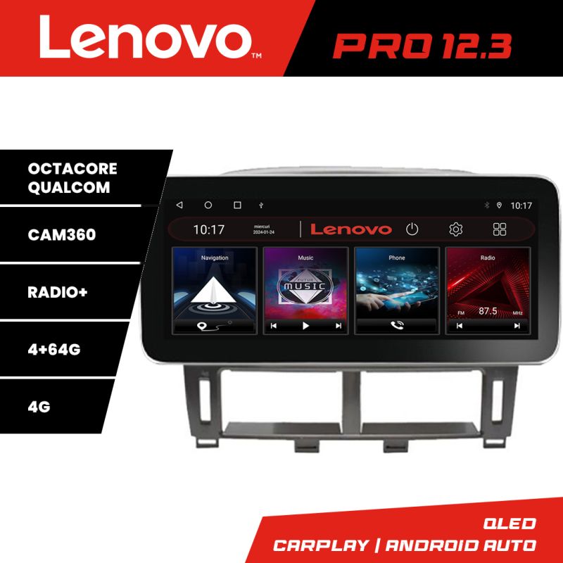 Navigatie Lexus LS 1999-2006 K- LS-99 Lenovo PRO 4+64 12.3 inch qled android 4G DSP gps internet