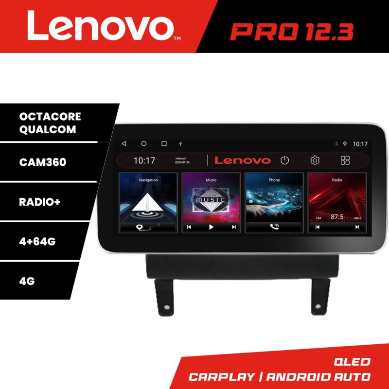 Navigatie Opel Meriva 2010-2017 Lenovo PRO 4+64 12.3 inch qled android 4G DSP gps internet KIT-meriva