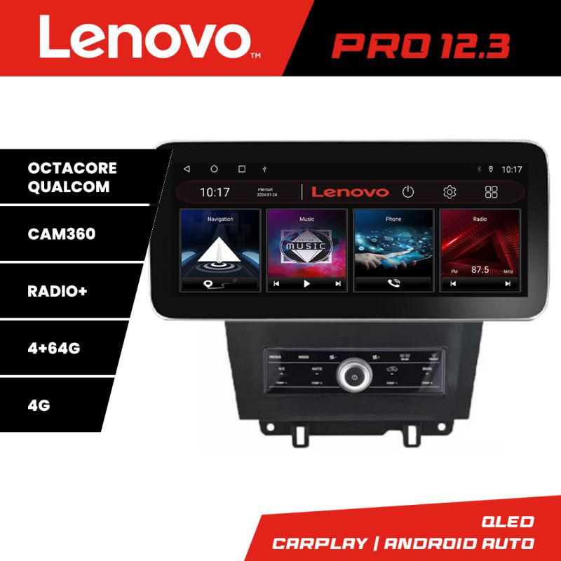 Navigatie Ford Mustang 2009-2014 Lenovo PRO 4+64 12.3 inch qled android 4G DSP gps internet 8Core