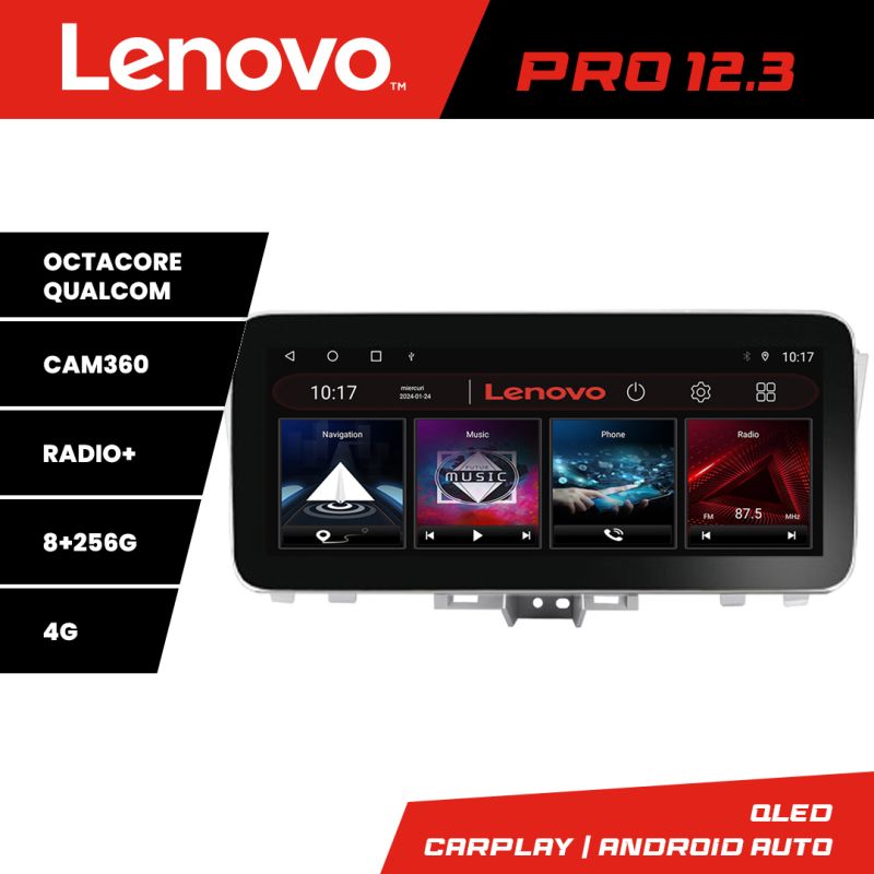 Navigatie Infinity QX60 2014-2020 Lenovo PRO 8+256 12.3 inch qled android 4G DSP gps internet KIT-qx60