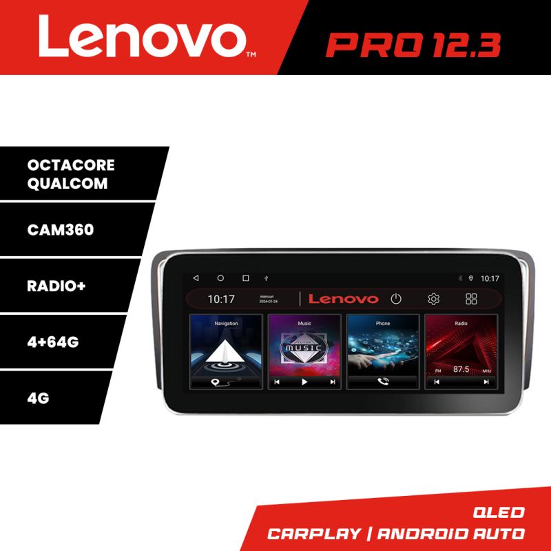 Navigatie VW Sharan 2011-2020 K-SHARAN Lenovo PRO 4+64 12.3 inch qled android 4G DSP gps internet v1