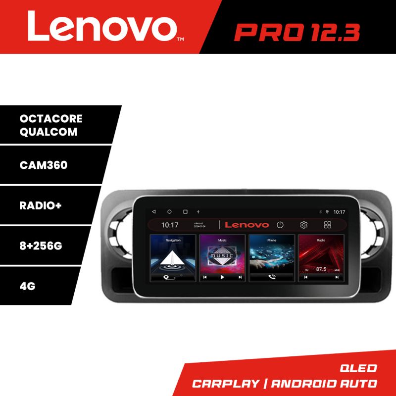 Navigatie Mercedes Sprinter 2018- Lenovo PRO 8+256 12.3 inch qled android 4G DSP gps internet Kit-sprinter