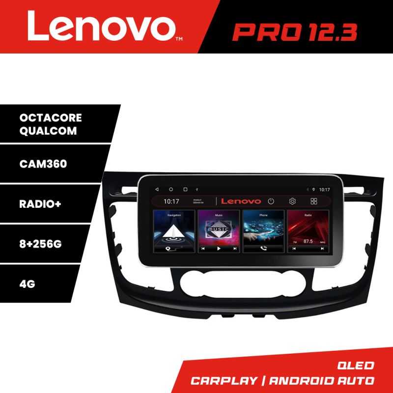 Navigatie Ford Transit 2019- varianta cu ecran de fabrica Lenovo PRO 8+256 12.3 inch qled android 4G DSP gps internet Kit-transit-2019-b