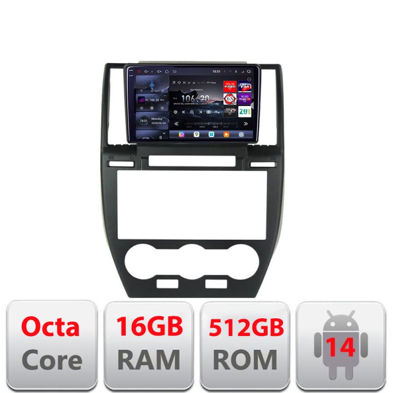 Navigatie LandRover Freelander 2 2006-2012 Edotec Kit-freelander2 8 core QLED 2K 16+512 360 Android Waze USB Navigatie Internet Youtube Radio