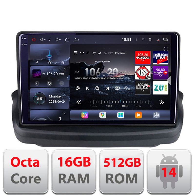 Navigatie Hyundai Genesis 2009-2012 8 core QLED 2K 16+512 360 Android Waze USB Navigatie Internet Youtube Radio Edotec