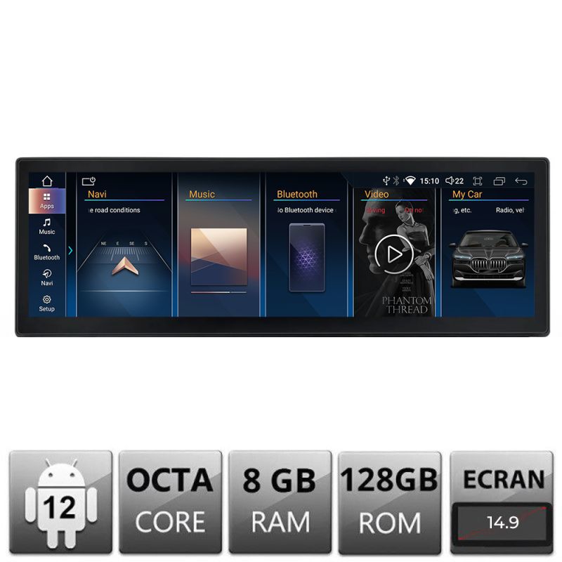 Navigatie BMW Seria 3 F30 2011-2015 NBT Android ecran 14.9