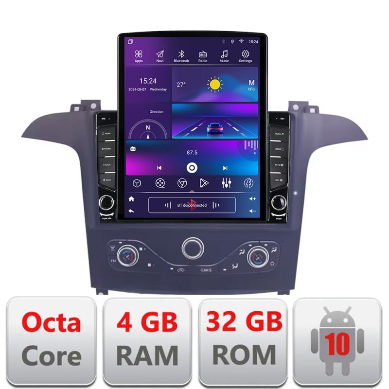 Navigatie Ford S-max 2006-2014 dedicata Ouad core 4+32 ecran vertical 9.7