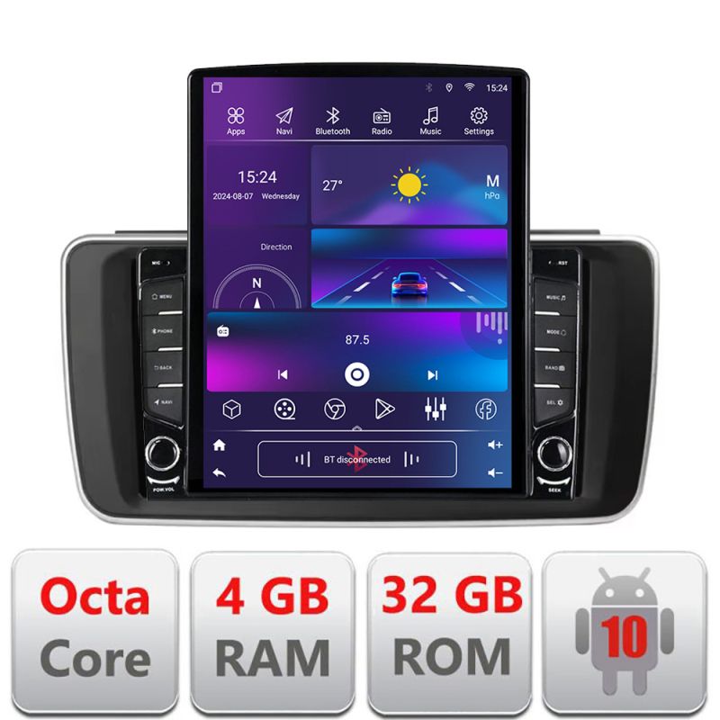 Navigatie Nissan Leaf 2018-2024 dedicata Ouad core 4+32 ecran vertical 9.7