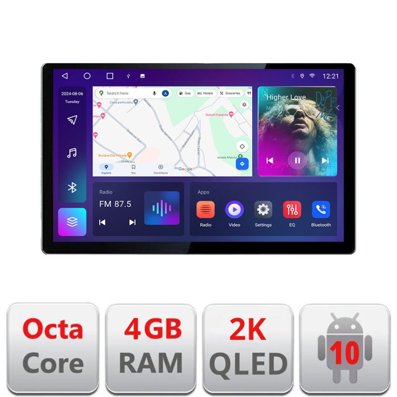 Navigatie VW Passat B5 Qled 2K Octa Core 4+64 LTE 4G DSP Wifi 5Ghz android auto carplay radio gps internet kit-b5-v2+EDT-E413-2K