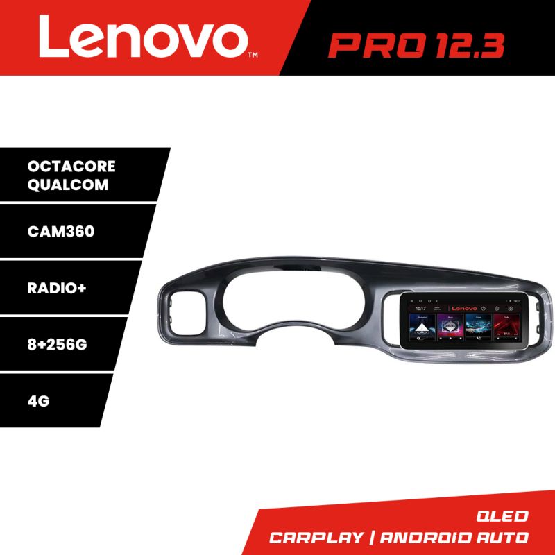 Navigatie Dodge Charger 2011-2014 Lenovo Qled 12.3 inch Octa Core 8+256 360 DSP ADAS carplay android auto radio internet kit-charger+PRO-12.3-8+256