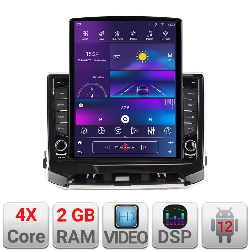 Navigatie Jeep Compass 2021- dedicata Android radio gps internet quad core 2+32 ecran vertical 9.7
