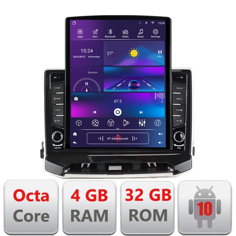 Navigatie Jeep Compass 2021- dedicata Ouad core 4+32 ecran vertical 9.7