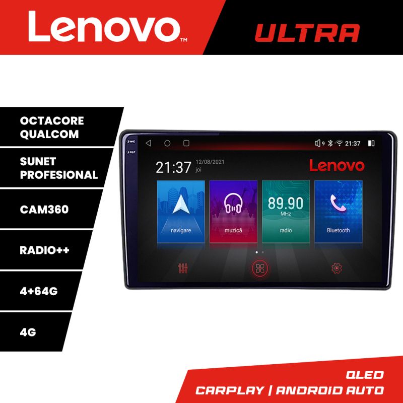 Navigatie Alfa Romeo Giulietta 2014-2020 Qled 1K Octa Core 4+64 LTE 4G DSP Wifi 5Ghz HDMI android auto carplay radio gps internet kit-giulietta-facelift+ULTRA-9-4+64