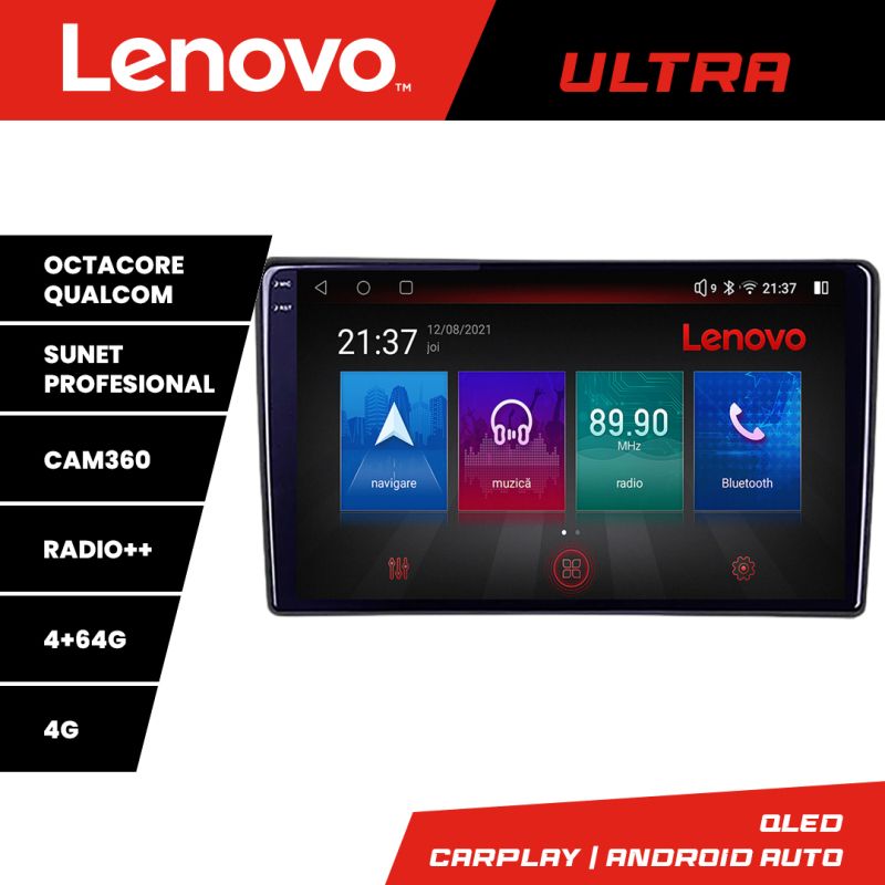Navigatie Ford Focus C-max S-max Galaxy Mondeo unitati ovale Qled 1K Octa Core 4+64 LTE 4G DSP Wifi 5Ghz HDMI android auto carplay radio gps internet kit-ford-oval+ULTRA-9-4+64