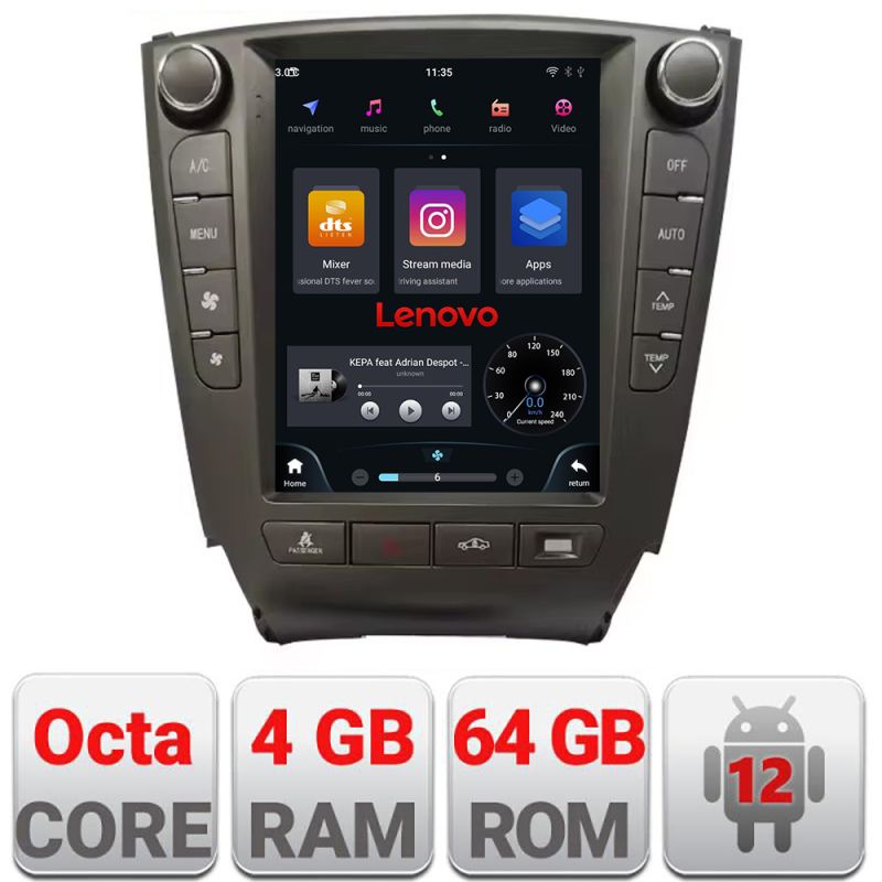 Navigatie Lexus IS 2005-2012 Lenovo Tesla Qled 9.7