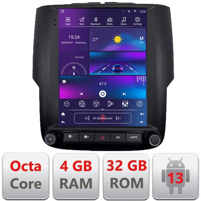 Navigatie Dodge Ram 2013-2018 Edonav Tesla Qled 9.7
