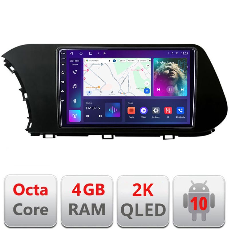 Navigatie HHyundai I20 2020- C-i20 Android Octa Core Ecran 2K QLED GPS 4G 4+32GB 360 KIT-i20+EDT-E410-2K