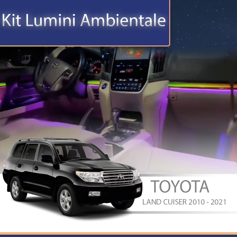 Lumini ambientale Toyota LandCruier L200 V8 2010-2021 set complet control telefon sau sistem original