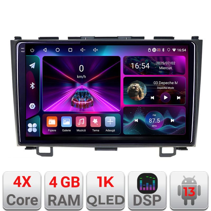 Navigatie Honda CR-V A-009 4+64 InCell Display 1K Android Waze USB Navigatie Internet Youtube Radio