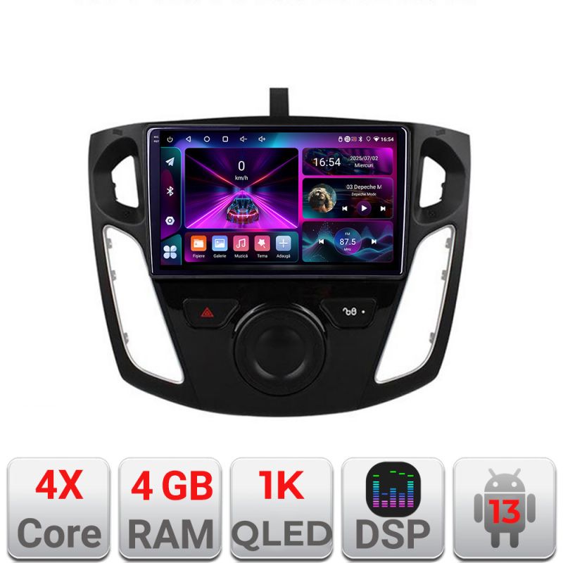 Navigatie Ford Focus 3 A-150 4+64 InCell Display 1K Android Waze USB Navigatie Internet Youtube Radio