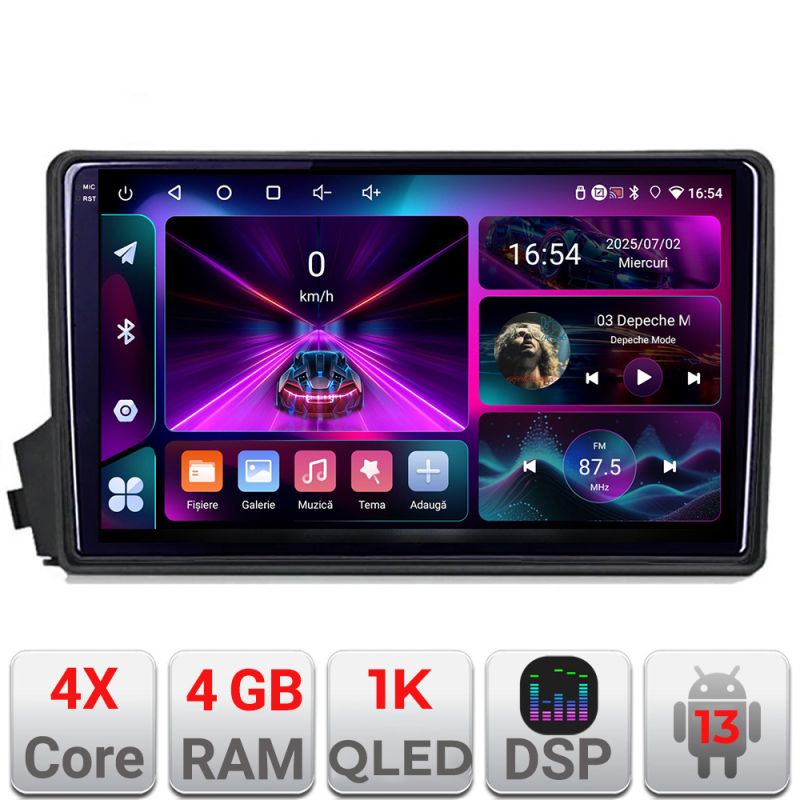 Navigatie Ssangyong Kyron Actyon A-158 4+64 InCell Display 1K Android Waze USB Navigatie Internet Youtube Radio