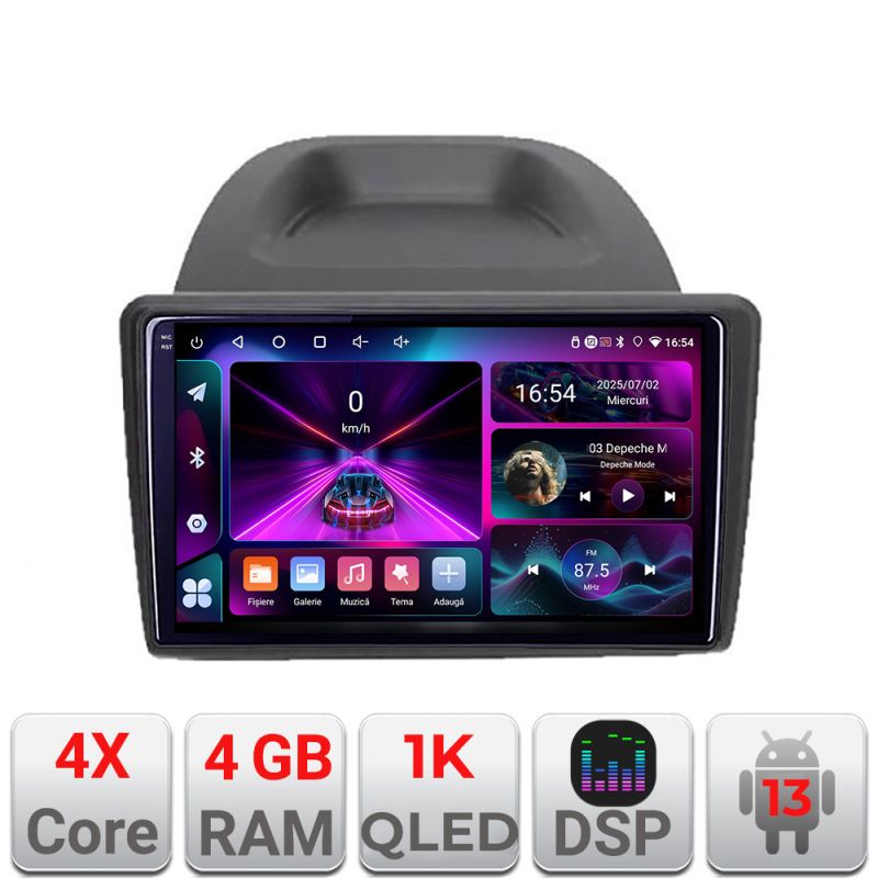 Navigatie Ford Fiesta 2012-2018 A-256 4+64 InCell Display 1K Android Waze USB Navigatie Internet Youtube Radio
