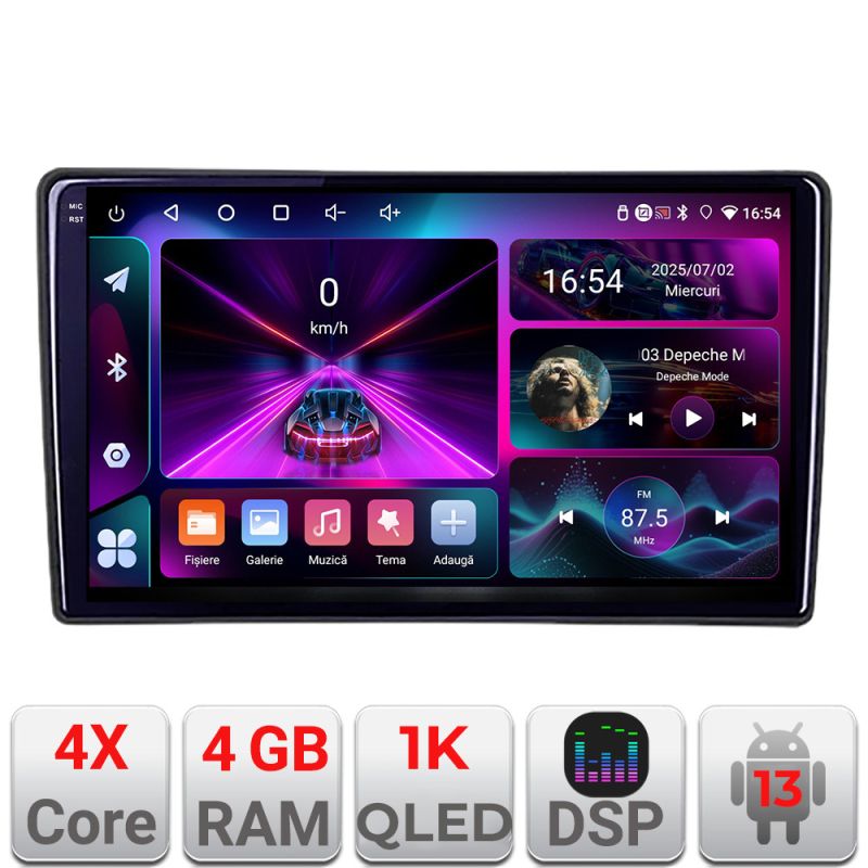 Navigatie Peugeot 308 2013-2017 A-308 cu Android Radio Bluetooth internet 4+64 InCell Display 1K