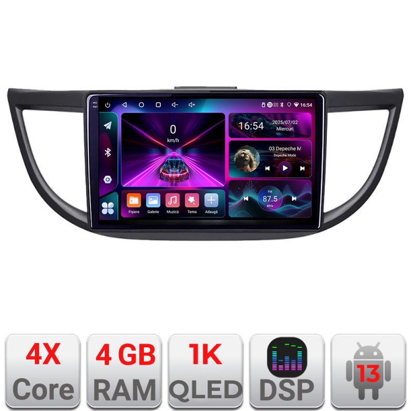 Navigatie Honda CRV 2012-2016 A-469 4+64 InCell Display 1K Android Waze USB Navigatie Internet Youtube Radio