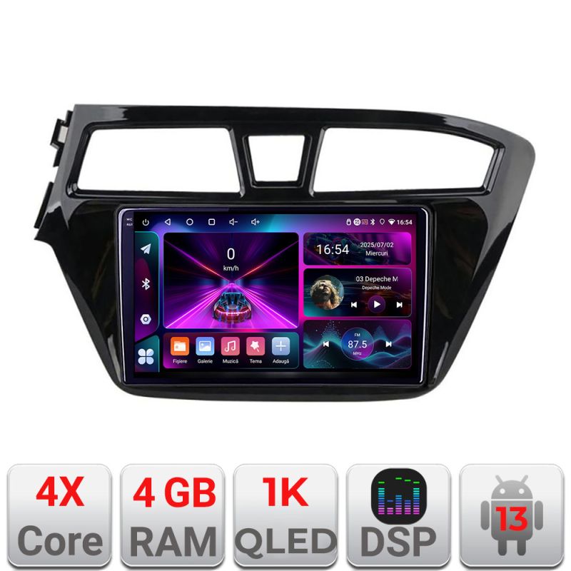 Navigatie Hyundai i20 2015-2018 A-517 4+64 InCell Display 1K Android Waze USB Navigatie Internet Youtube Radio
