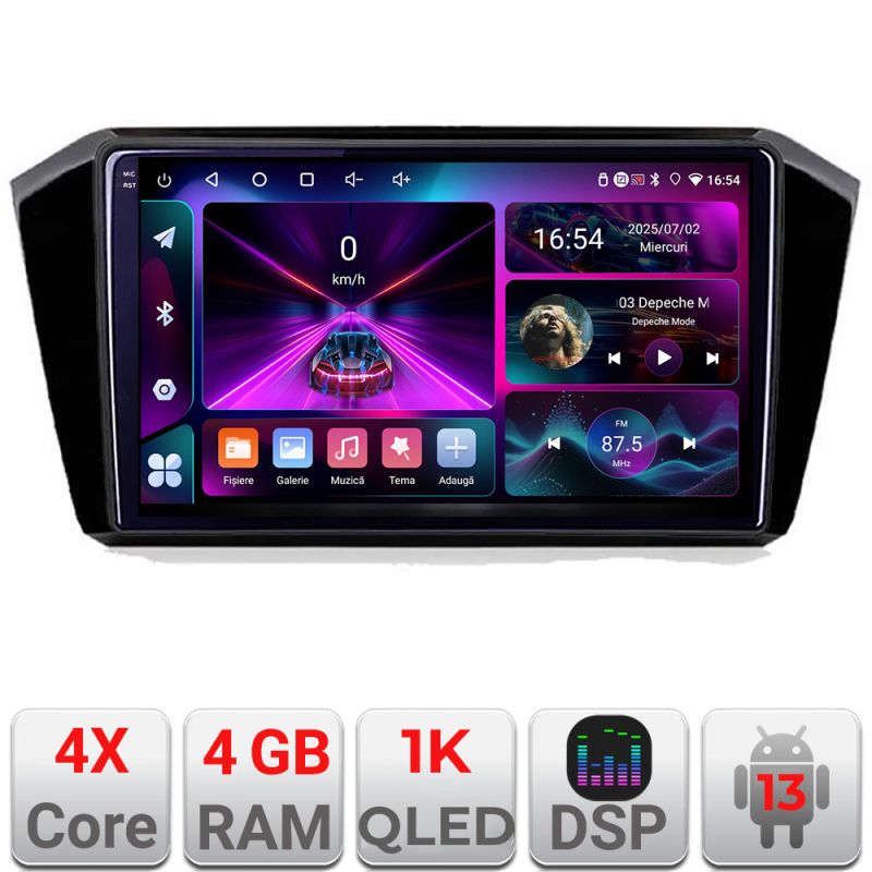 Navigatie VW Passat 2015- A-518 4+64 InCell Display 1K Android Waze USB Navigatie Internet Youtube Radio
