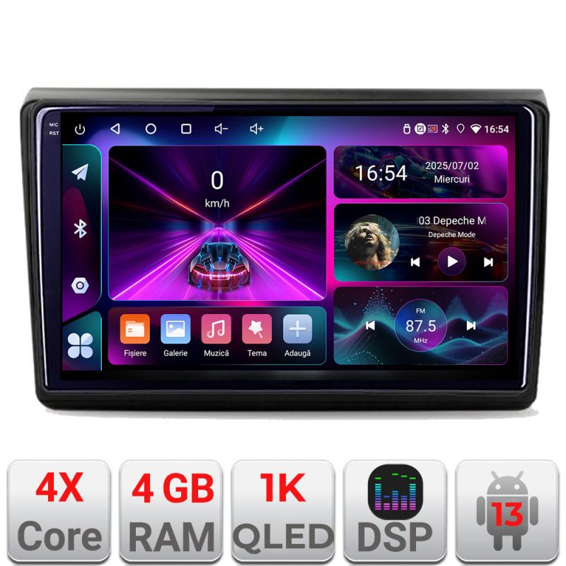 Navigatie Fiat BRAVO 2007-2014 A-BRAVO 4+64 InCell Display 1K Android Waze USB Navigatie Internet Youtube Radio