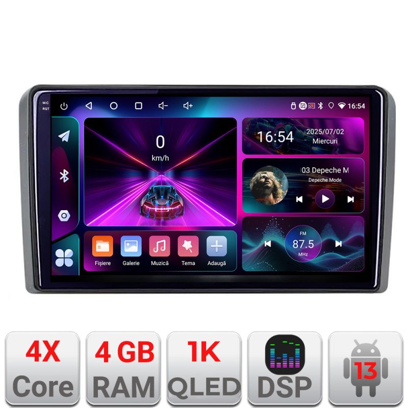 Navigatie Iveco Daily 2007-2014 A-DAILY 4+64 InCell Display 1K Android Waze USB Navigatie Internet Youtube Radio