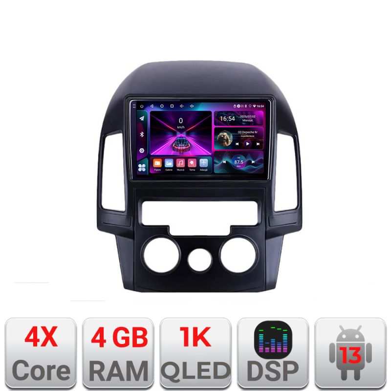 Navigatie Hyundai I30 2009-2012 clima manuala A-I30AC 4+64 InCell Display 1K Android Waze USB Navigatie Internet Youtube Radio